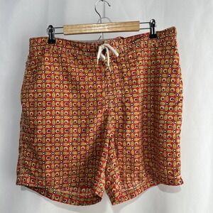 Vtg Polo Ralph Lauren Swim  Shorts Men's Sz XL  Floral Geometric Red Green👀